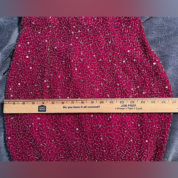 NWOT: Stunning Scala Fuchsia Sequined Long Backless Gown! Size Medium. 💖 - Picture 15 of 16